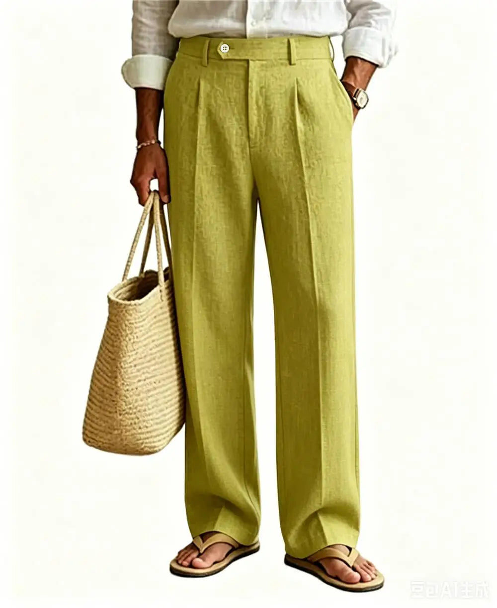 Linen Casual Dress Pants Old Money