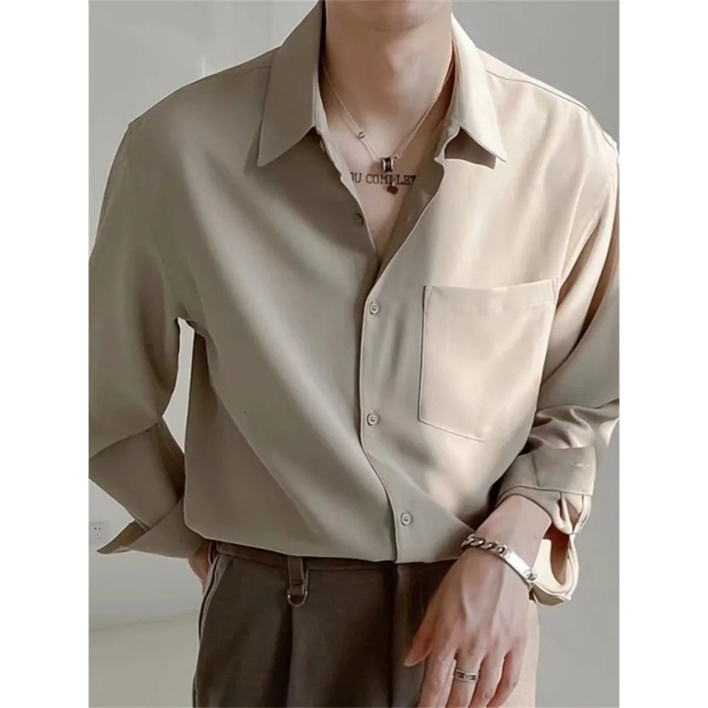 Old Money Long Sleeve Korean Shirt