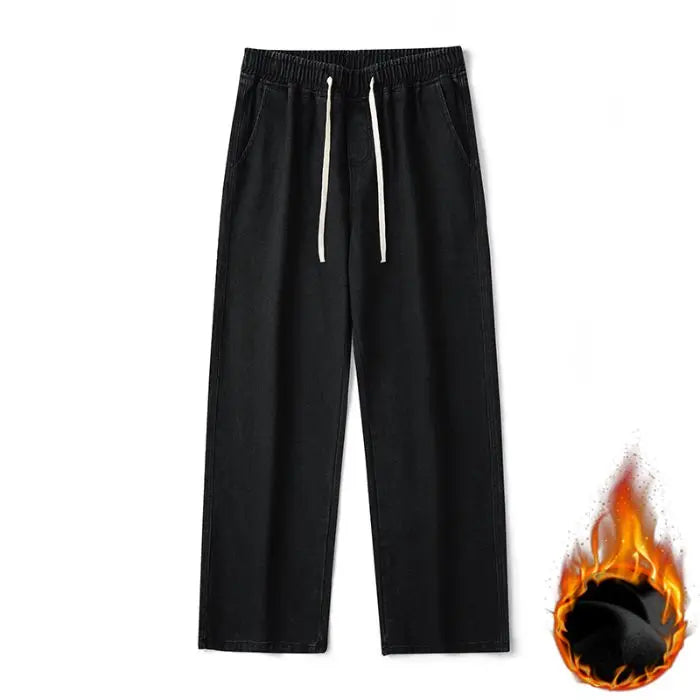 Gemütliche Winter-Fleece-Weite Jeans
