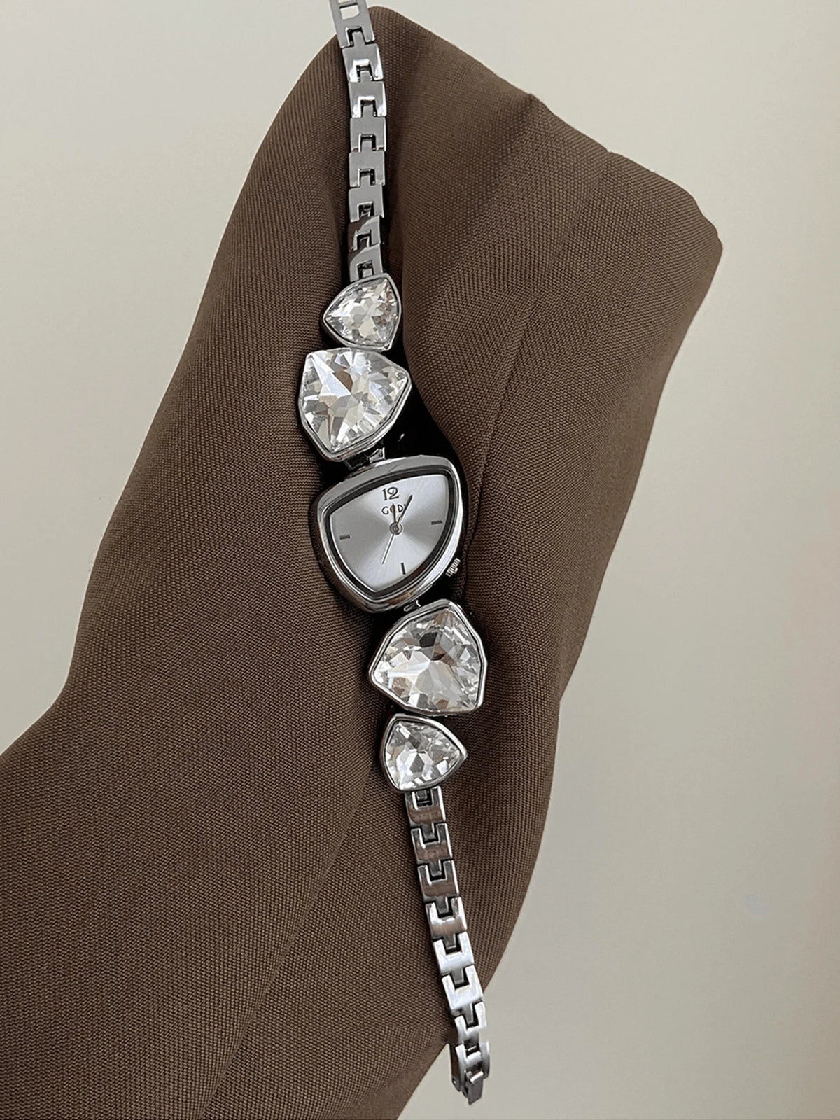 Luxury Crystal Inlaid Bracelet Triangle Watch