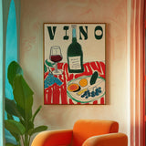 Póster de arte de pared de copa de vino