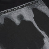 Shadow Printed Dark Style Washed Black T-Shirt