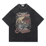 Oversize Vintage Landscape Printed T-Shirt