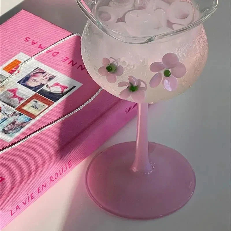 Flower-Designed Asymmetric Aesthetic Glass