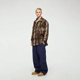 Y2k Plaid Washed Long Sleeve Shirt