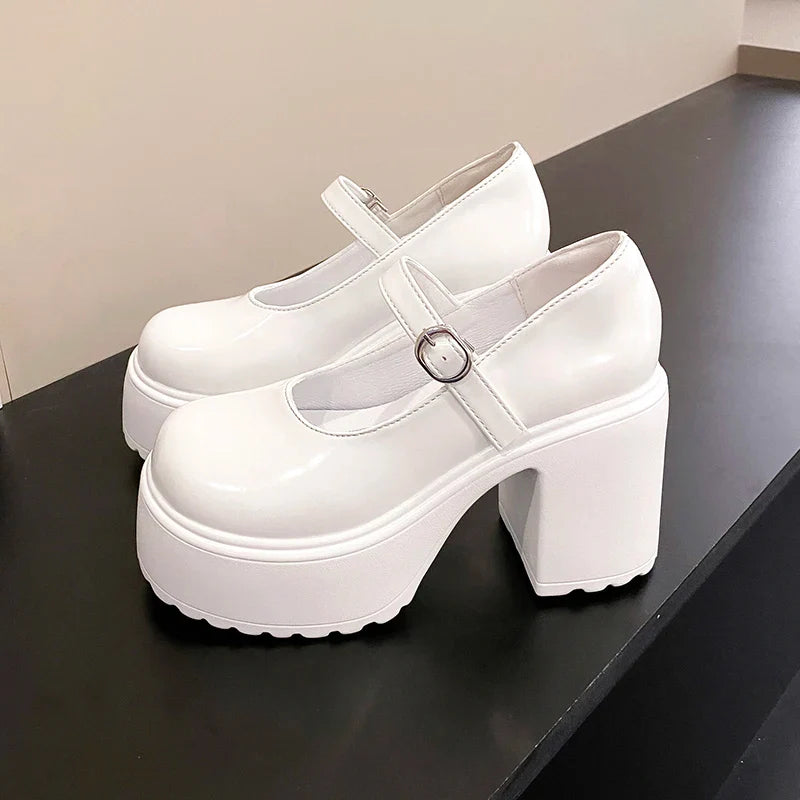 Coquette Core Chunky Platform Heels