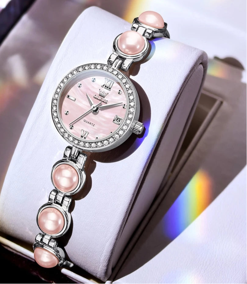 Pearl Zircon Bracelet Wristwatch