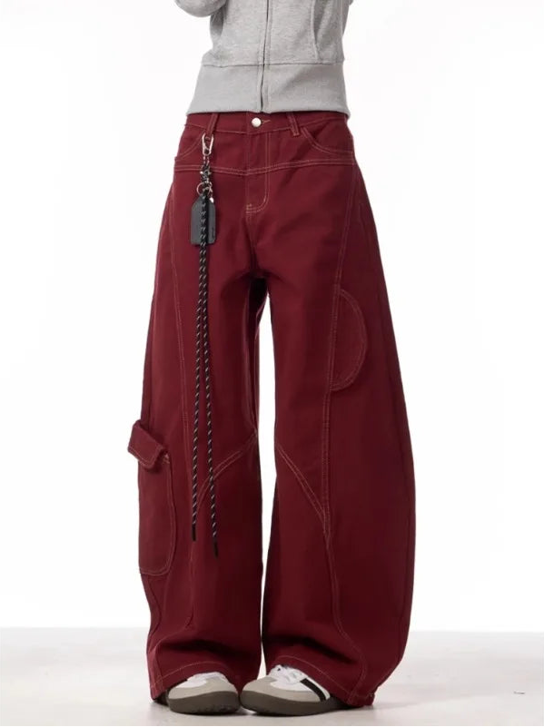 Cyberpunk High Waisted Cargo Jeans