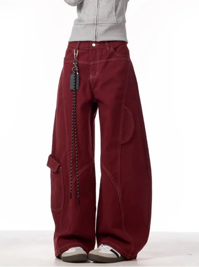 Cyberpunk High Waisted Cargo Jeans