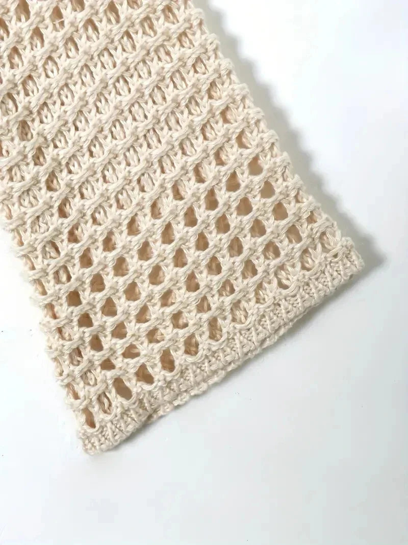 Y2K Crochet Knitted Hollow Out Crop Top