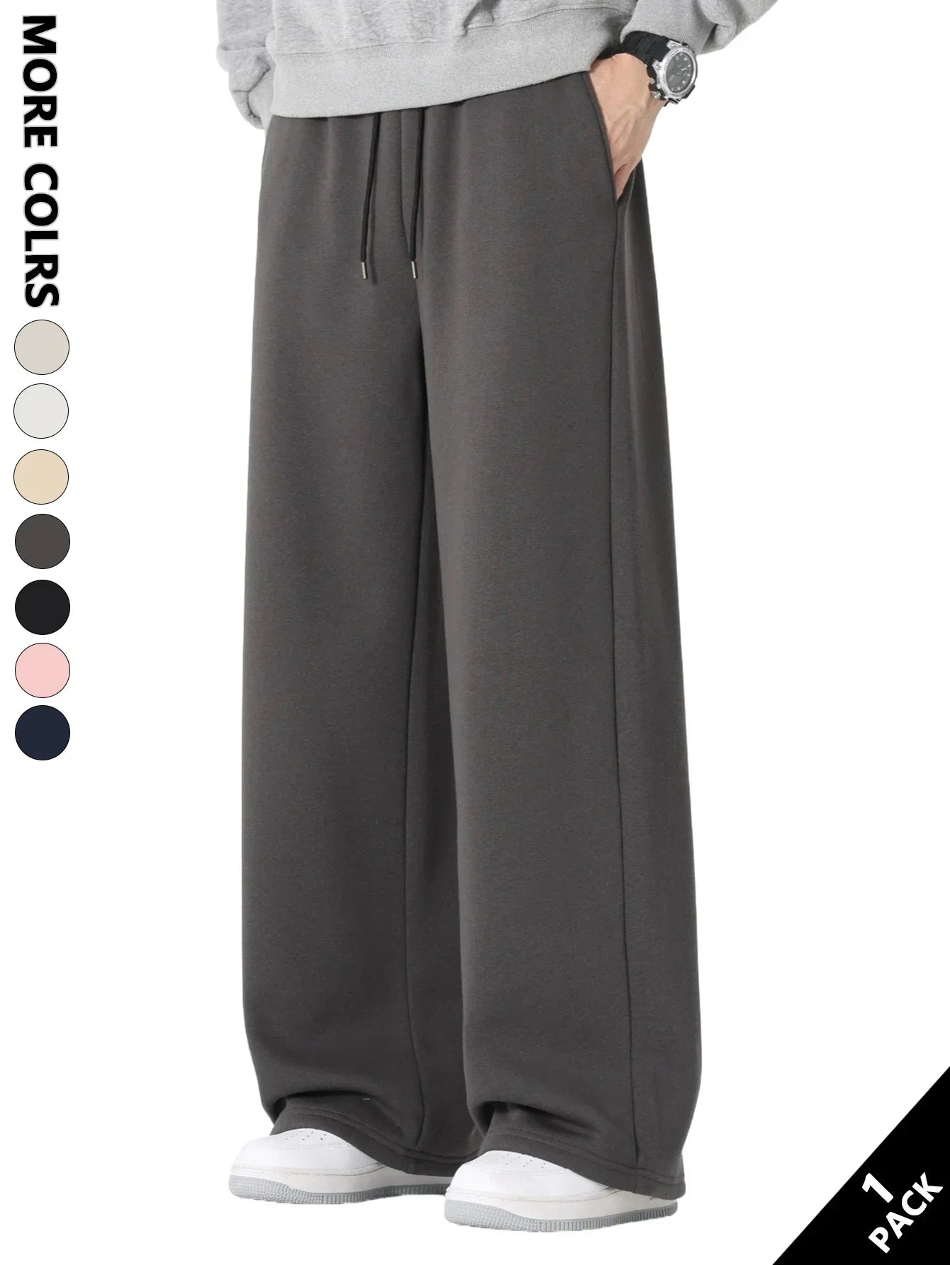 Solid Color Comfy Straight Leg Pants