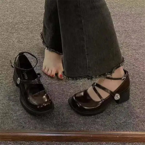 Grunge Leather Solid Color Shoes