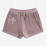 Diamond Drawstring Slim Fit Korean Shorts
