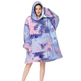 Unisex Flannel Hooded Sweater Blanket