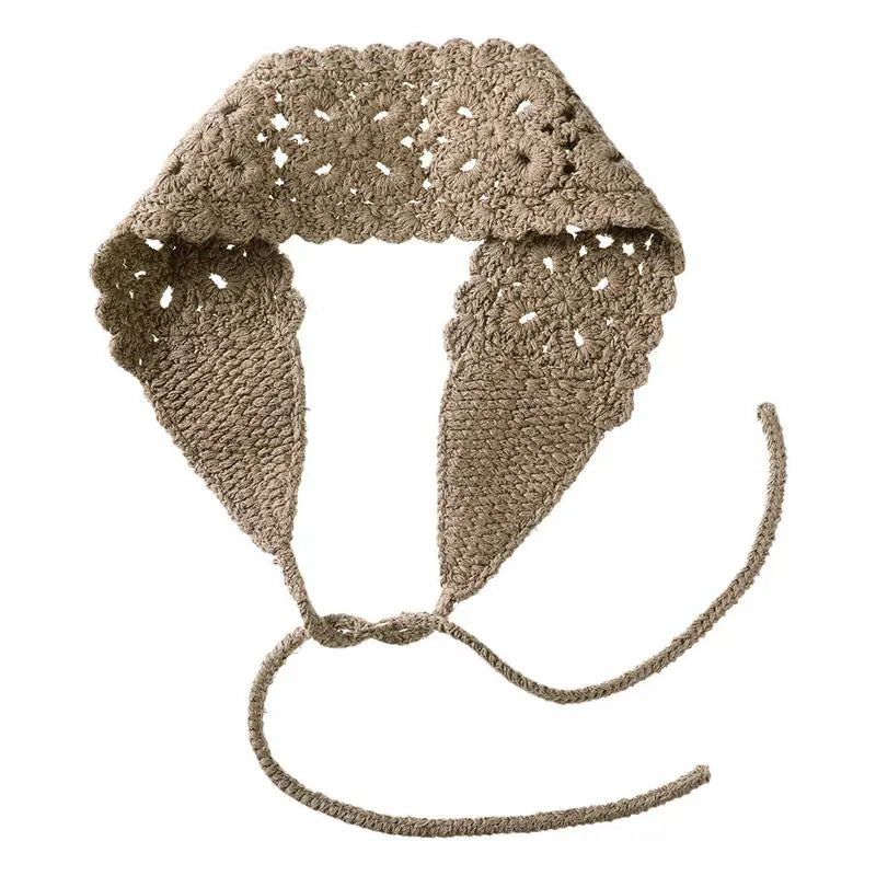 Solid Color Hollow Knitted Headbands
