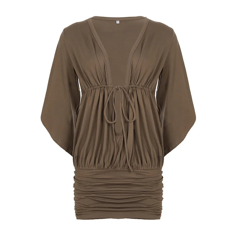 Y2K Baddie Plunge Mini Dress