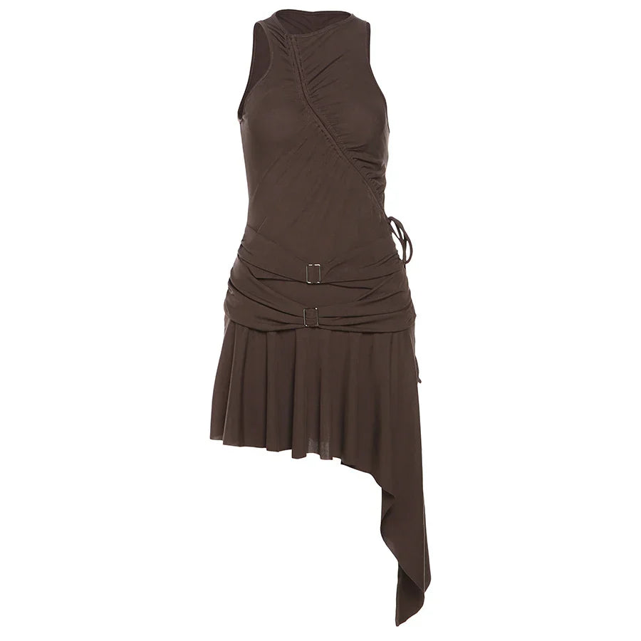 Minivestido plisado ciberpunk