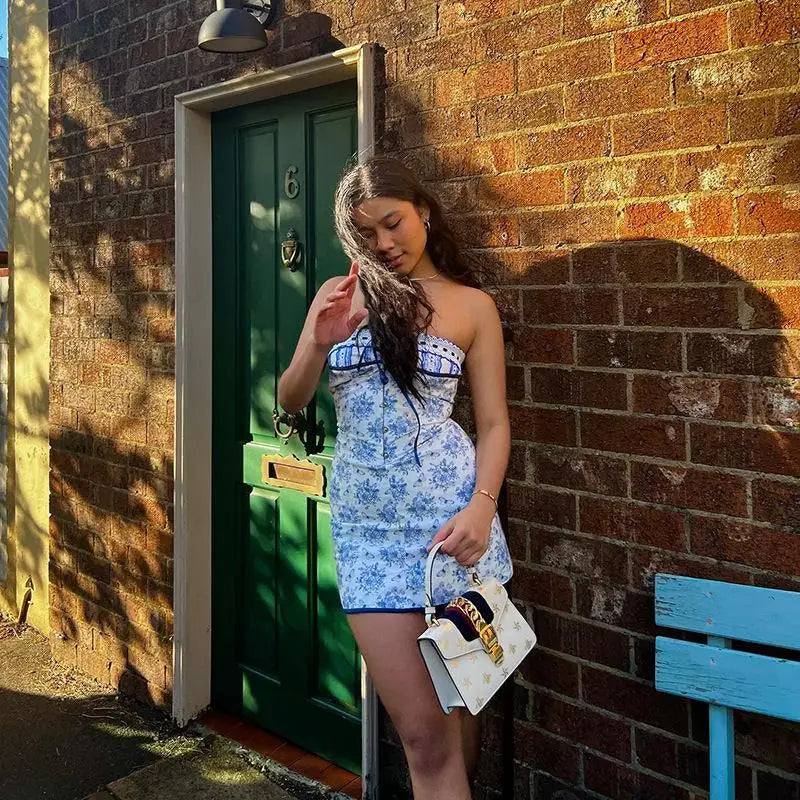 Floral Print Vintage Mini Dress
