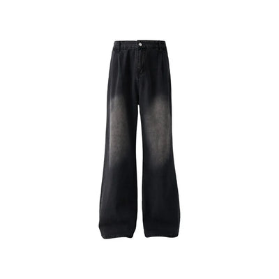 Solid Color Wide Leg Jeans