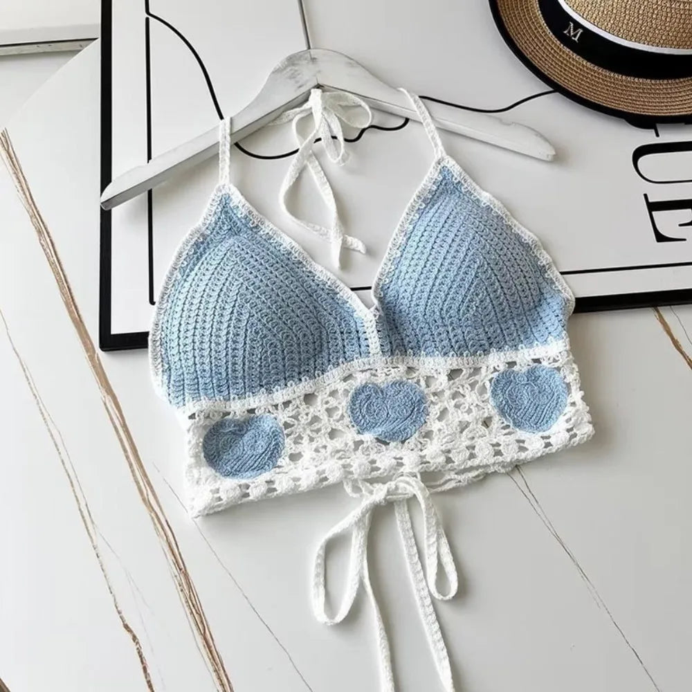 Beach Wear Top Handmade Knitted Crochet