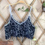 Vintage Knitted Retro Crochet Women Tank Tops
