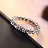 Luxus Silber Zirkonring