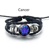 Adjustable Leather Zodiac Signs Bracelet