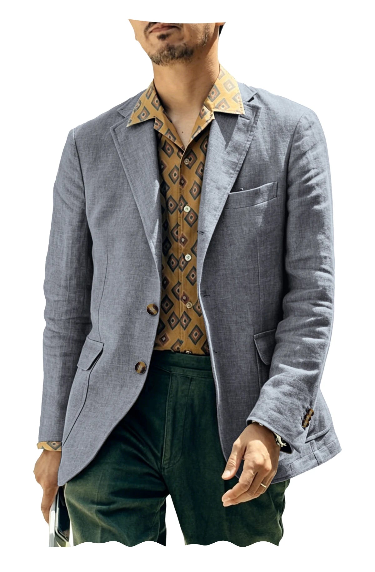 Italian Men Linen Suit Jacket