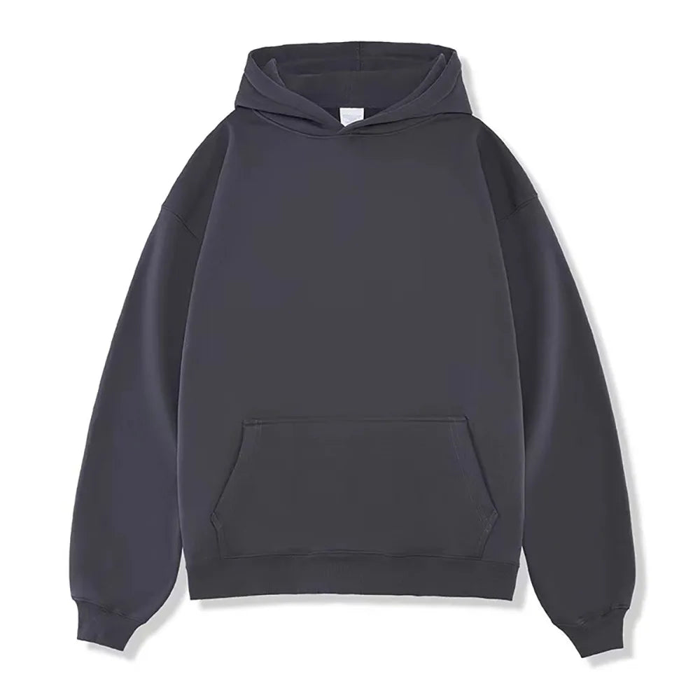 Sudadera con capucha lisa de color liso