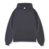 Sudadera con capucha lisa de color liso