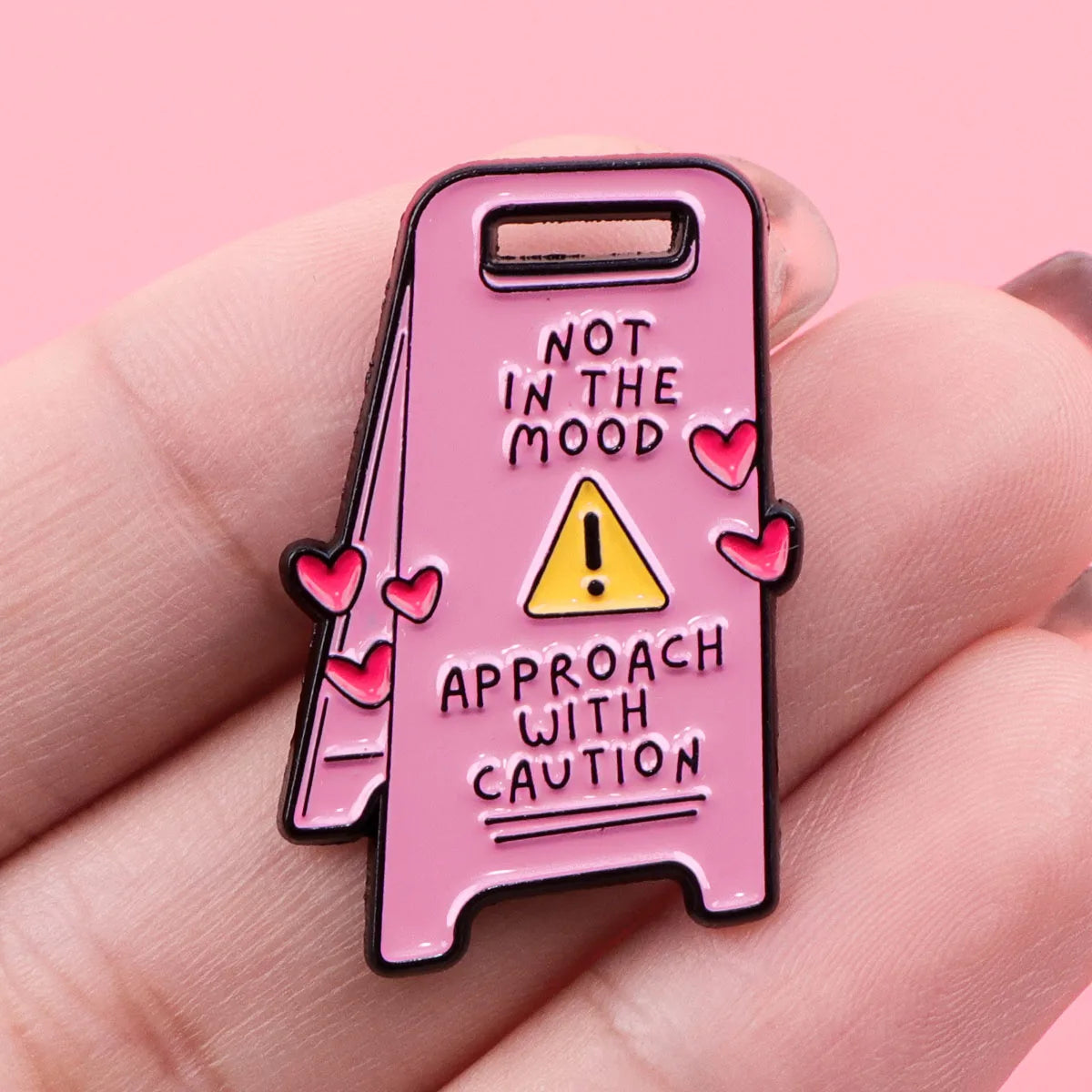 Warning Sign Brooches