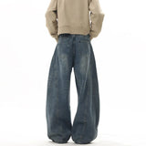 Vintage Blue Wide Leg Denim Jeans