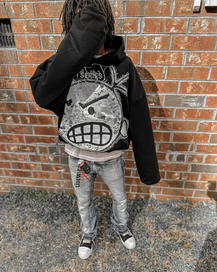 Angry Cartoon Graphic Hoodie