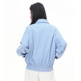 Solid Color Bomber Jacket
