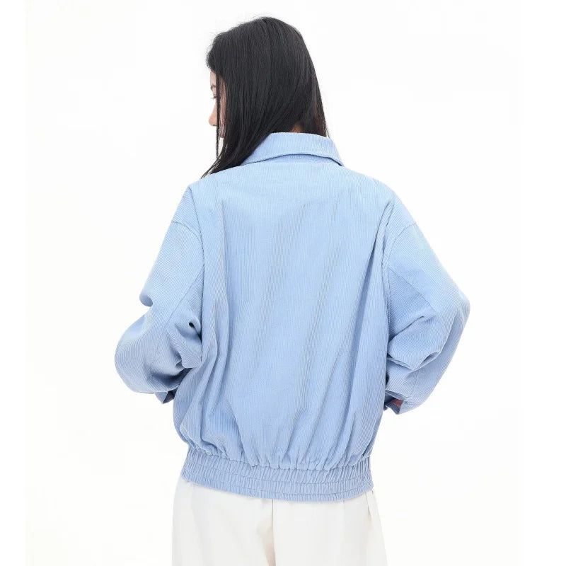 Solid Color Bomber Jacket