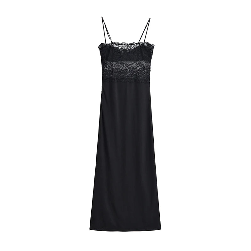 Sexy Sleeveless Black Long Dress