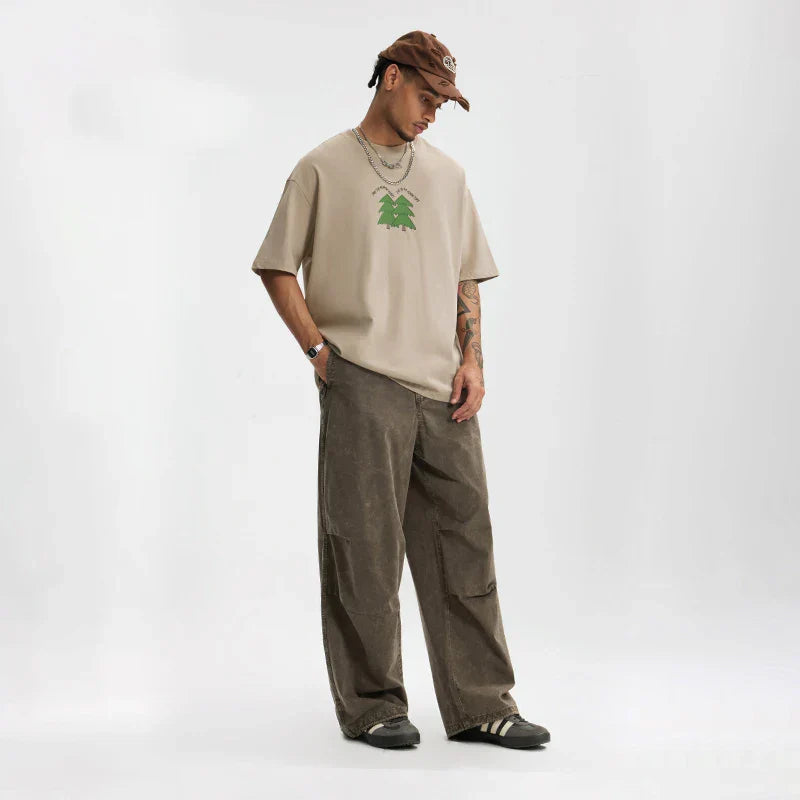 Heavy Washed Parachute Pants