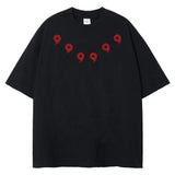 Retro Washed Dotted Graphic T-Shirt