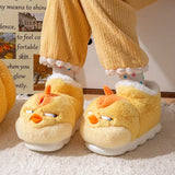 Angry Yellow Chicken Indoor Fluffy Slippers