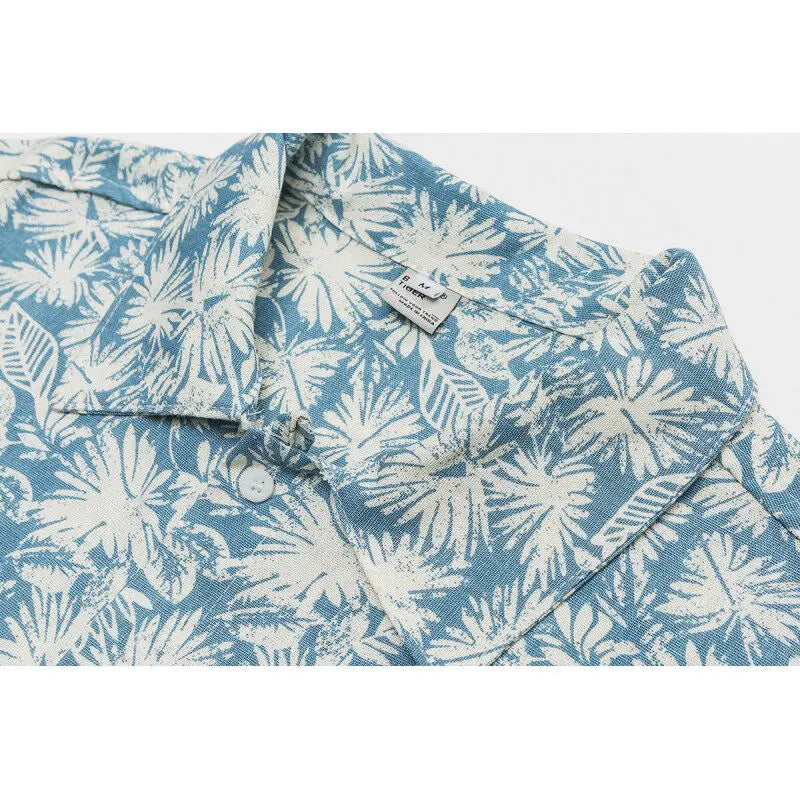 Casual Loose Seaside Flower Beach Shirt