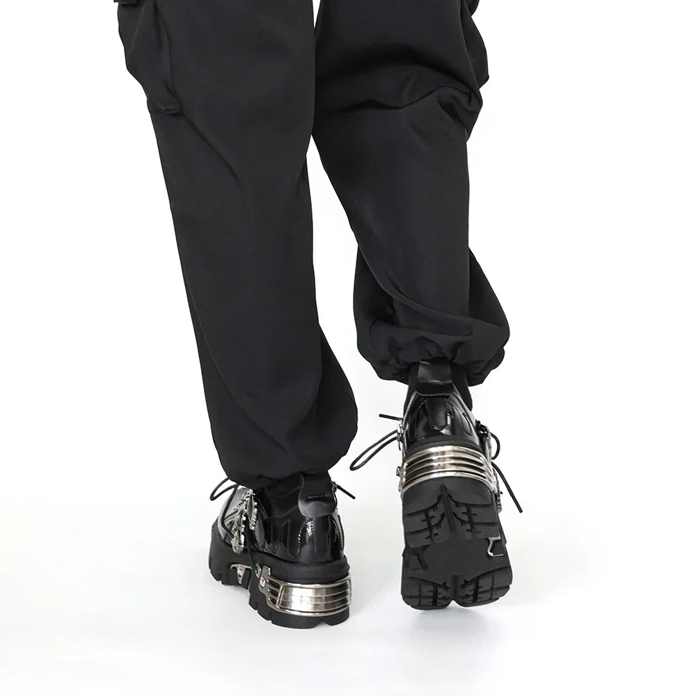Gothic Rock Leather Platform Shoes
