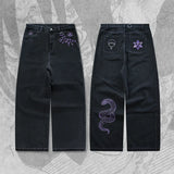 Vintage Anime Print Baggy Low Rise Jeans