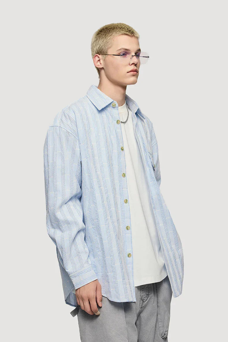 Classic Loose Striped Check Shirt