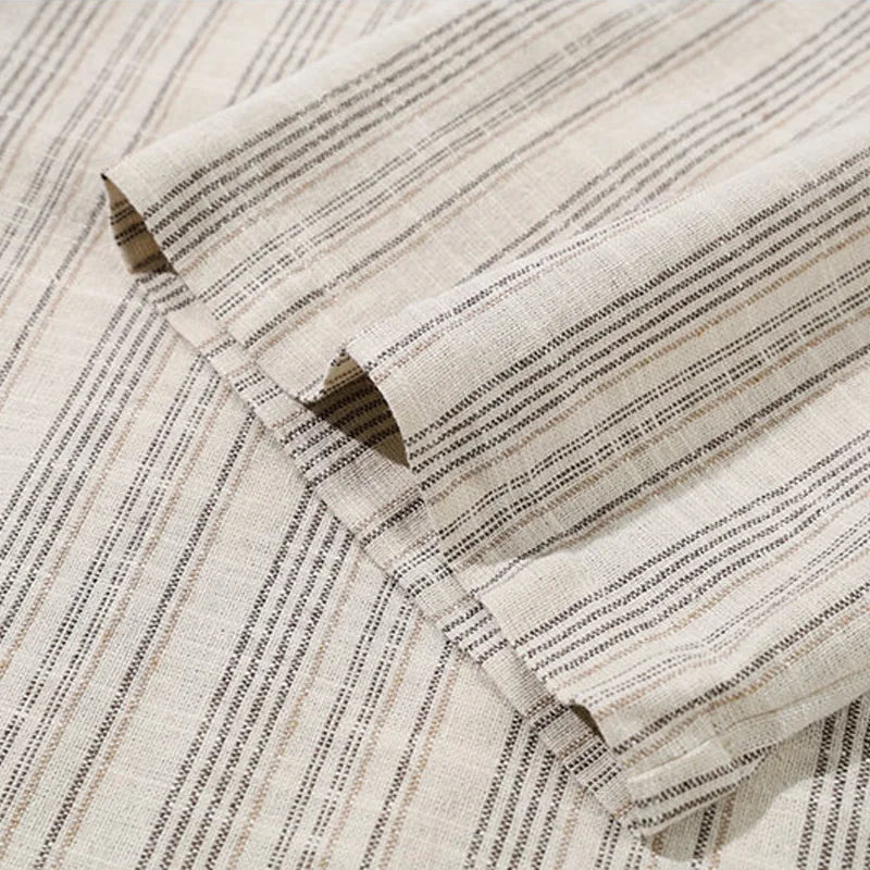 Camisa informal a rayas, suelta y estilo vintage