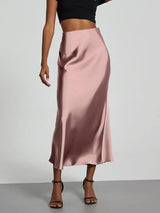 Y2K Chic High Waist Satin Party Skirt