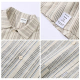 Camisa informal a rayas, suelta y estilo vintage