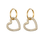 Steel Buckle Oval Earrings