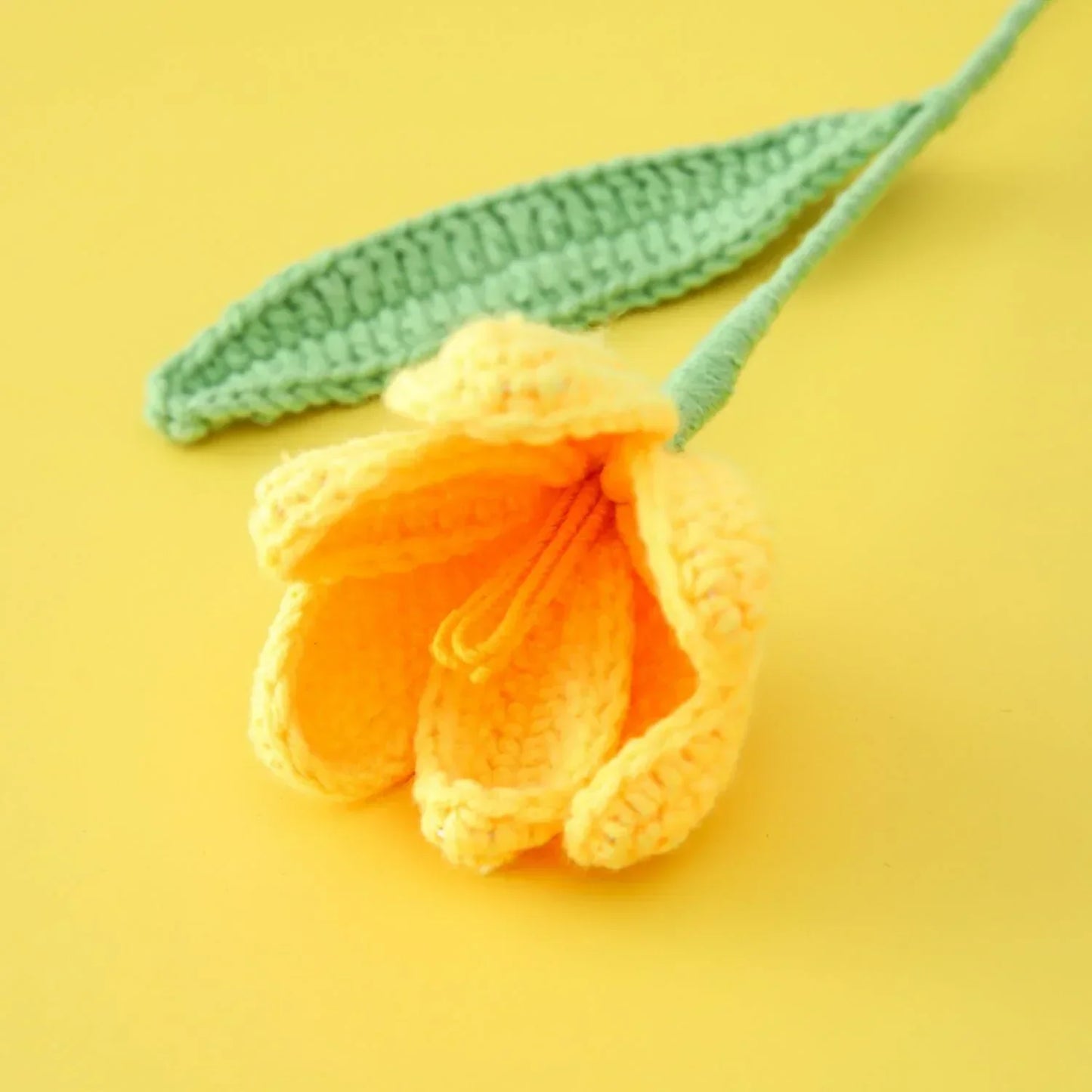 Vintage Tulips Crochet Flowers Handmade