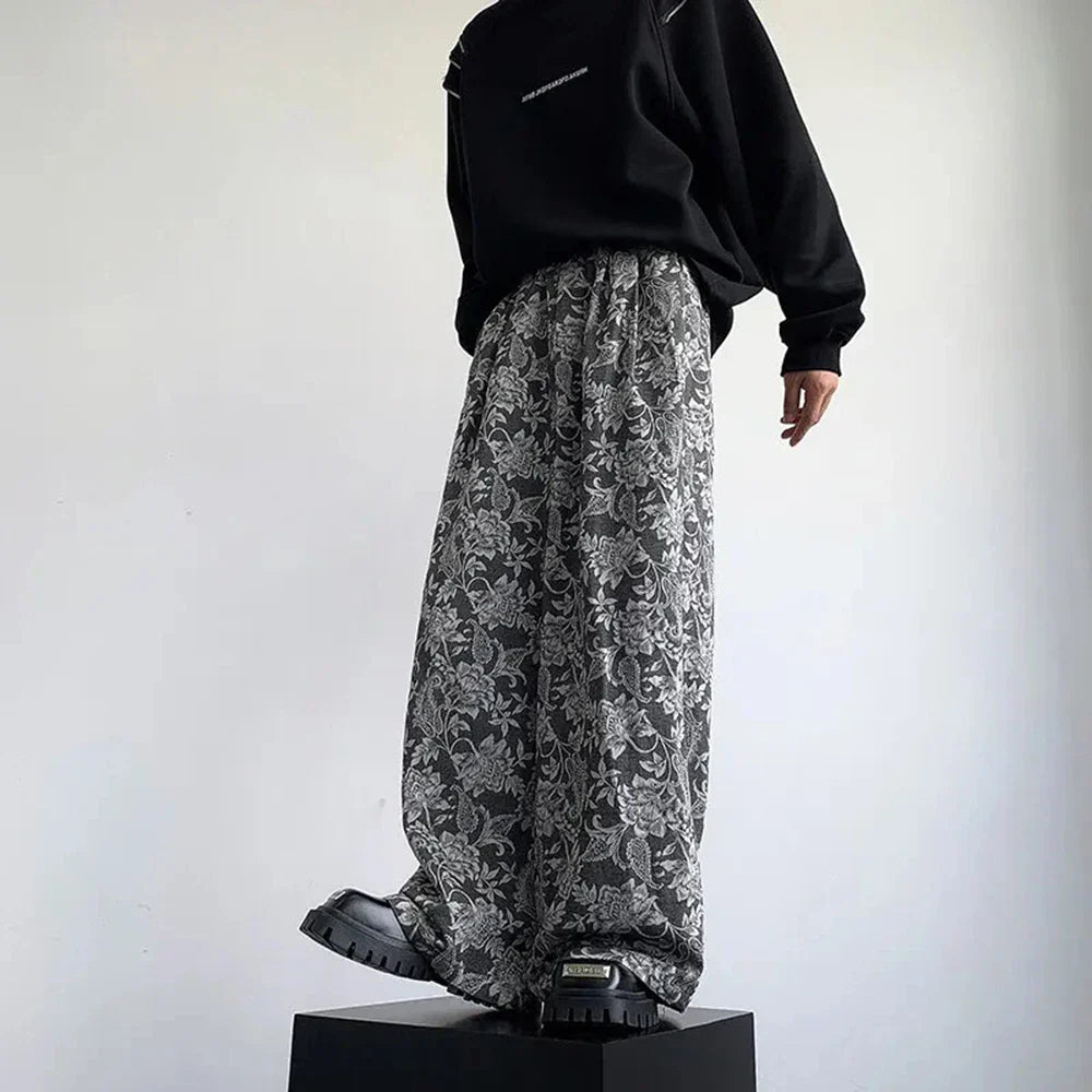 Weird Core Flower Print Pants