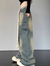 Retro Star Wide Leg Baggy Jeans